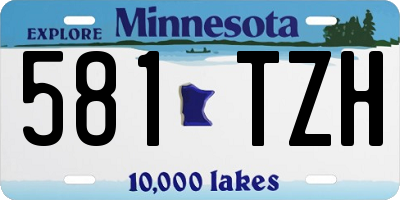 MN license plate 581TZH