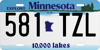 MN license plate 581TZL