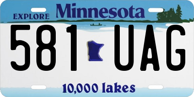 MN license plate 581UAG