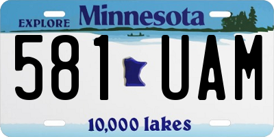 MN license plate 581UAM
