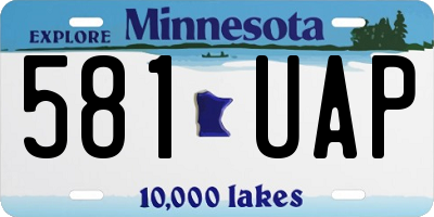MN license plate 581UAP