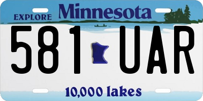 MN license plate 581UAR