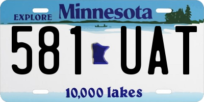 MN license plate 581UAT