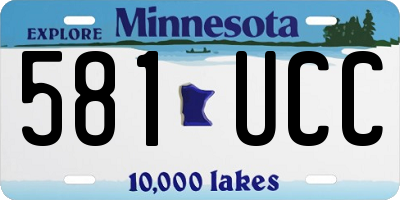 MN license plate 581UCC