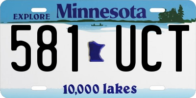 MN license plate 581UCT