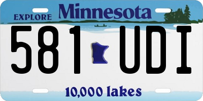MN license plate 581UDI