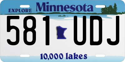 MN license plate 581UDJ