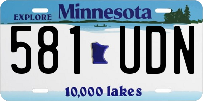 MN license plate 581UDN