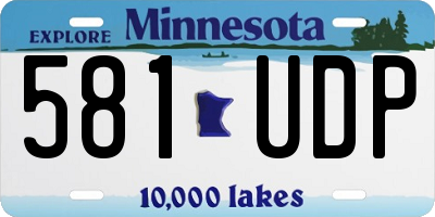 MN license plate 581UDP