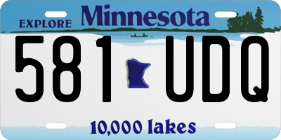 MN license plate 581UDQ