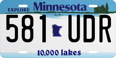 MN license plate 581UDR