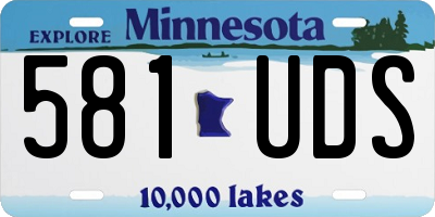 MN license plate 581UDS