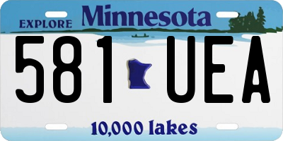 MN license plate 581UEA