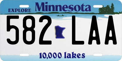 MN license plate 582LAA