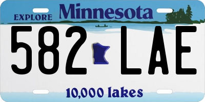 MN license plate 582LAE