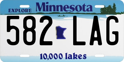 MN license plate 582LAG