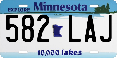 MN license plate 582LAJ