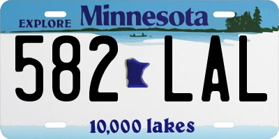 MN license plate 582LAL