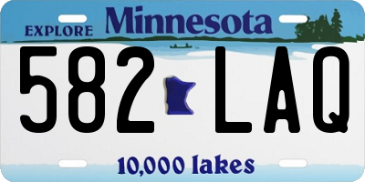 MN license plate 582LAQ