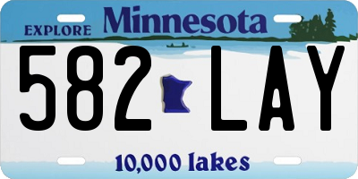 MN license plate 582LAY
