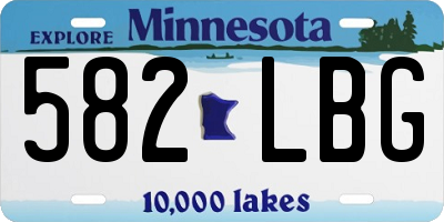 MN license plate 582LBG