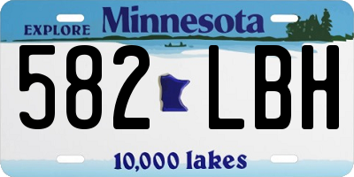 MN license plate 582LBH