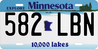 MN license plate 582LBN