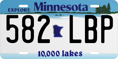 MN license plate 582LBP