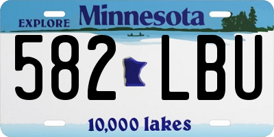 MN license plate 582LBU
