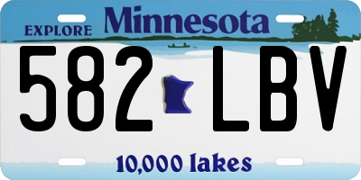 MN license plate 582LBV