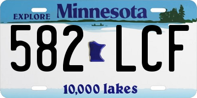 MN license plate 582LCF