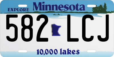 MN license plate 582LCJ
