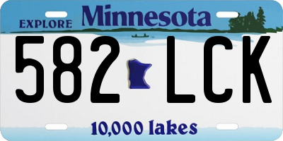 MN license plate 582LCK