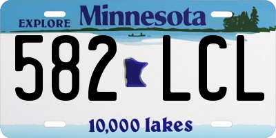 MN license plate 582LCL