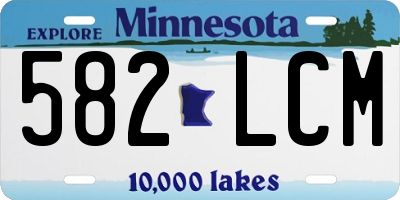 MN license plate 582LCM