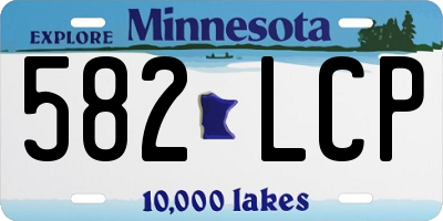 MN license plate 582LCP