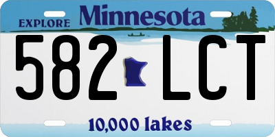 MN license plate 582LCT