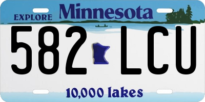 MN license plate 582LCU