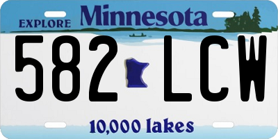 MN license plate 582LCW