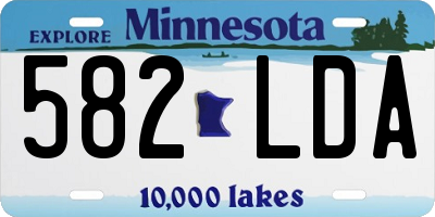 MN license plate 582LDA