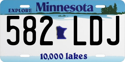 MN license plate 582LDJ