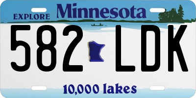 MN license plate 582LDK