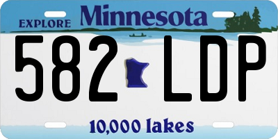 MN license plate 582LDP