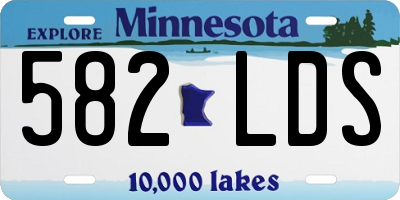 MN license plate 582LDS