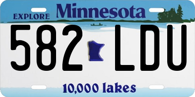 MN license plate 582LDU
