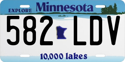MN license plate 582LDV