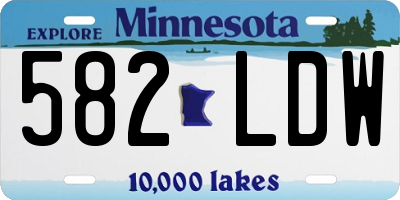 MN license plate 582LDW