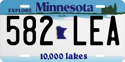 MN license plate 582LEA