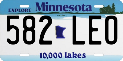 MN license plate 582LEO