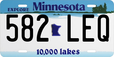 MN license plate 582LEQ